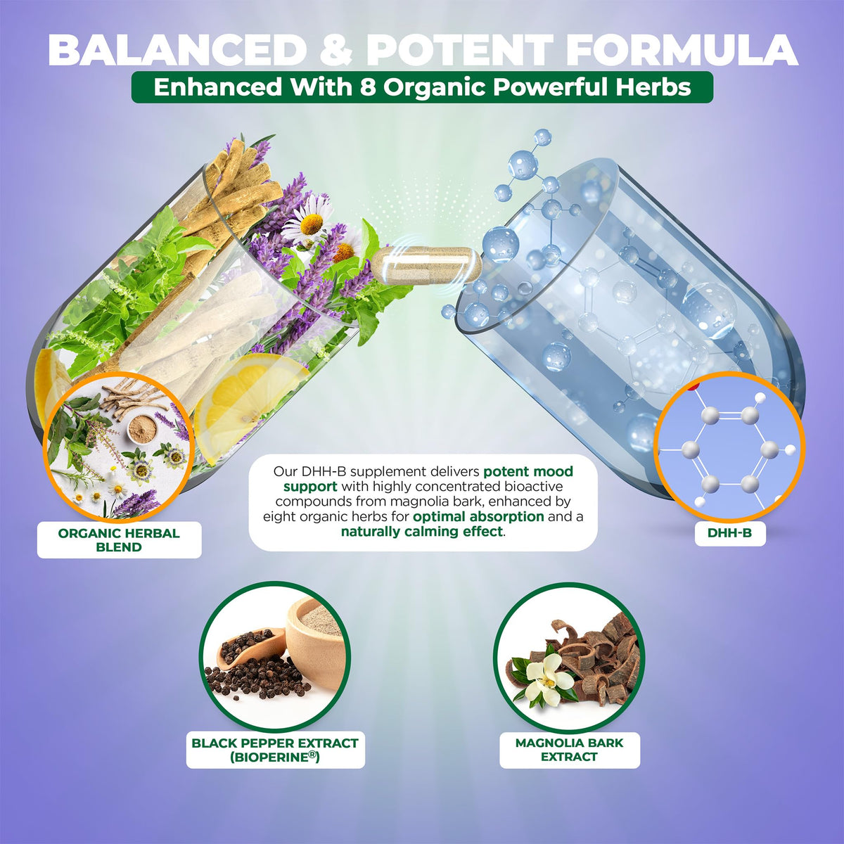 MoxyVites DHH-B Supplement Magnolia Bark Extract - 60 Vegan Capsules - image 5