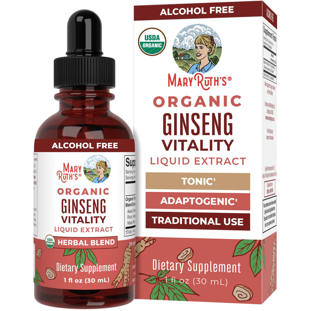 MARYRUTH'S Organic Ginseng Vitality Liquid Drops - 1 fl oz