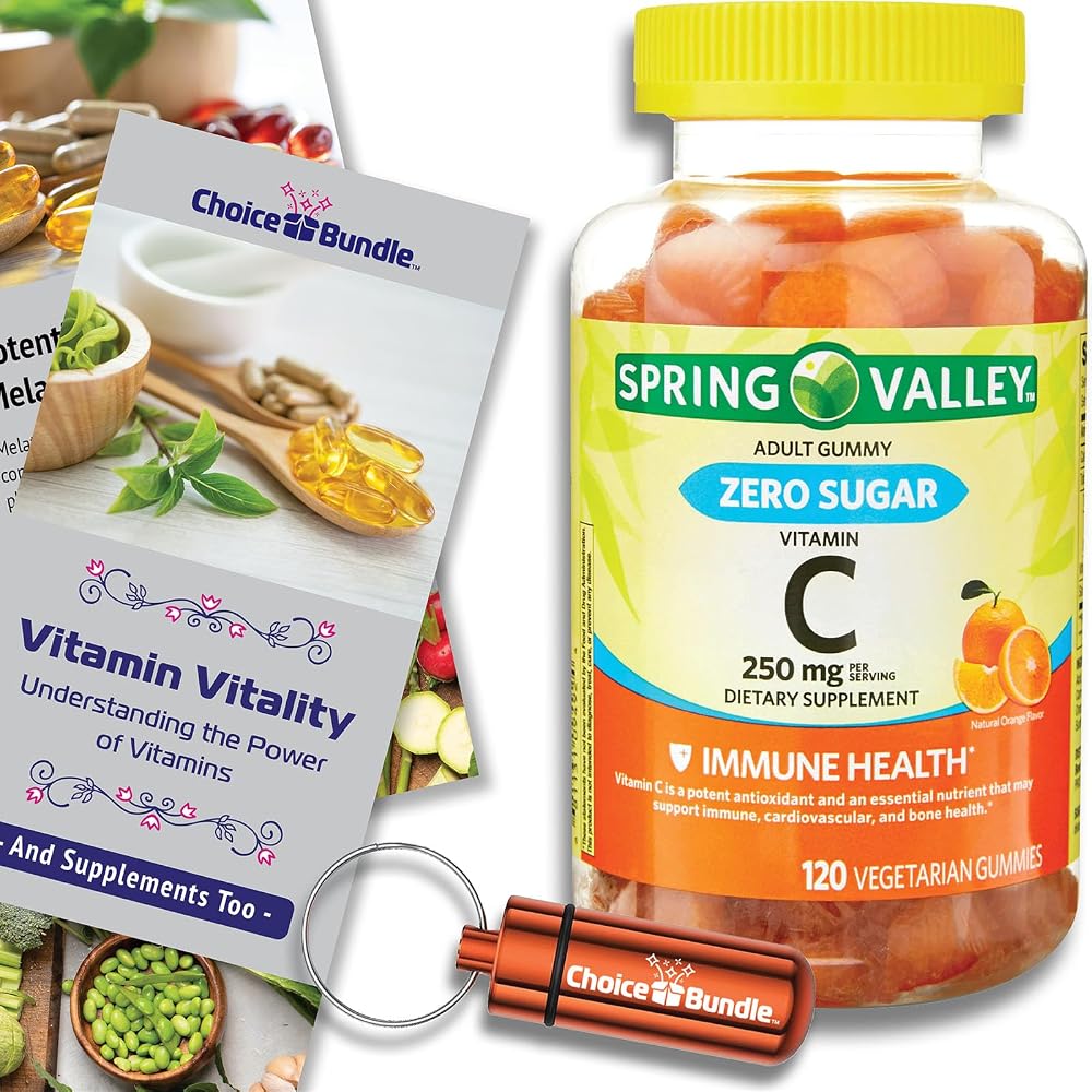 Choice Bundle Spring Valley Vitamin C Gummies Zero Sugar - 120 Count