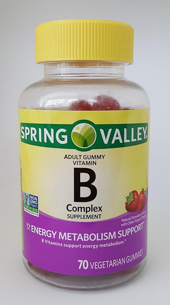 Spring Valley B Complex Supplement Energy Metabolism Support - 70 Gummies