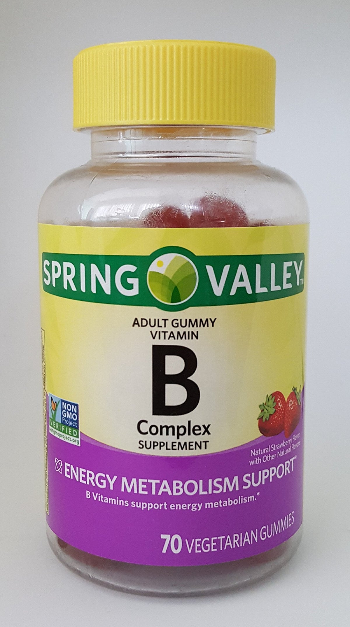 Spring Valley B Complex Supplement Energy Metabolism Support - 70 Gummies