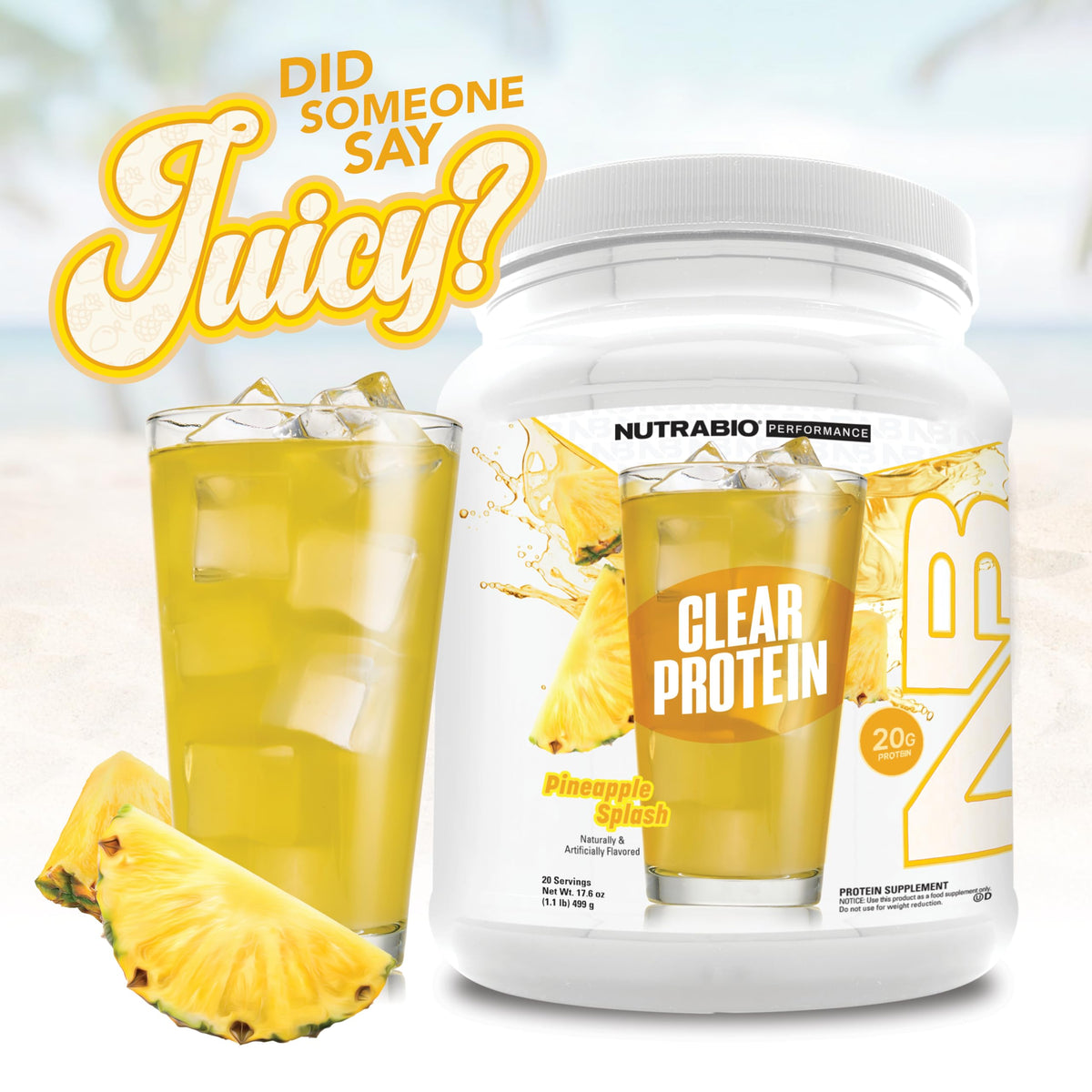 NutraBio Clear Whey Protein Isolate