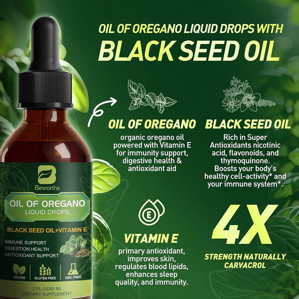 B BEWORTHS B BEWOTHS Oregano Oil Drops, 80% Carvacrol