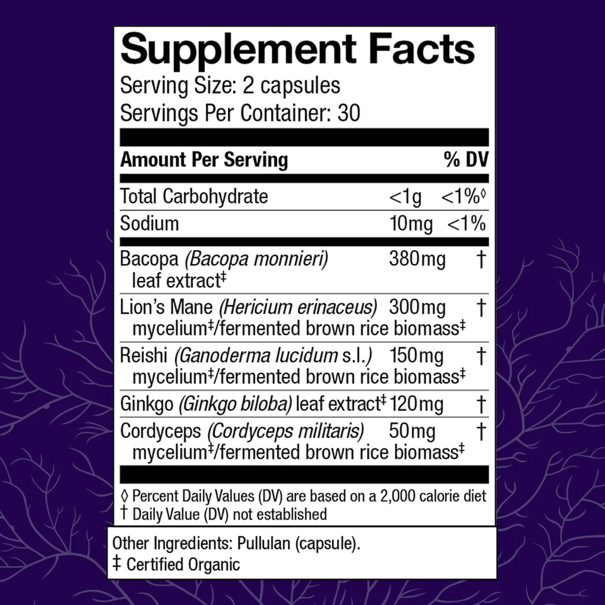 Host Defense MycoBotanicals Brain Support - 60 Capsules - image 2