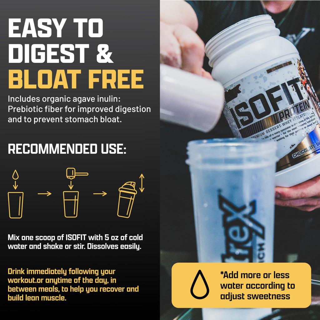 Nutrex Research IsoFit Whey Protein Powder Instantized 100% Whey