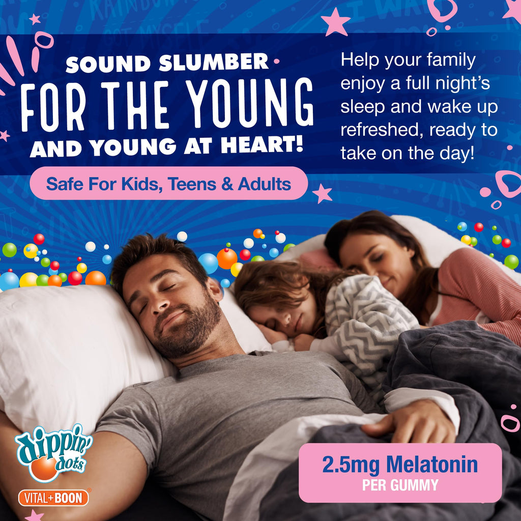 Vital+Boon Dippin' Dots Kids Melatonin Gummies Sleep Aid 2.5mg - 60 Count - image 3