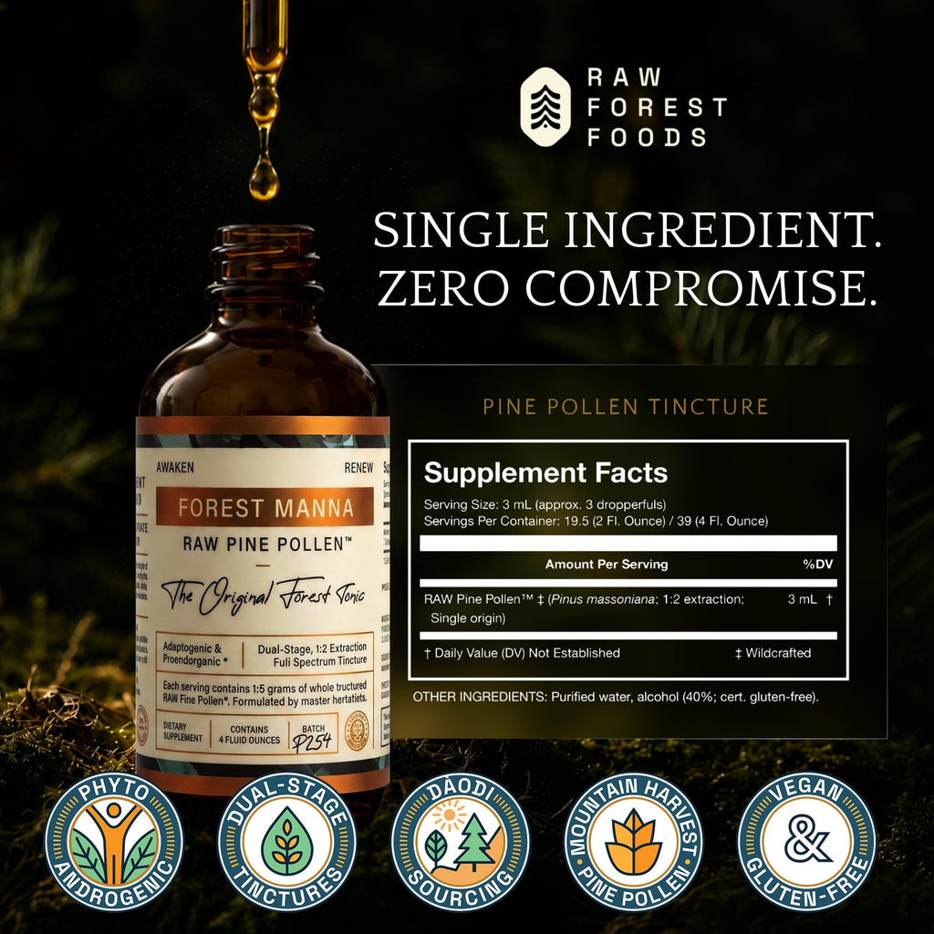 RAW Forest Foods Forest Manna Royal Pine Pollen Tincture