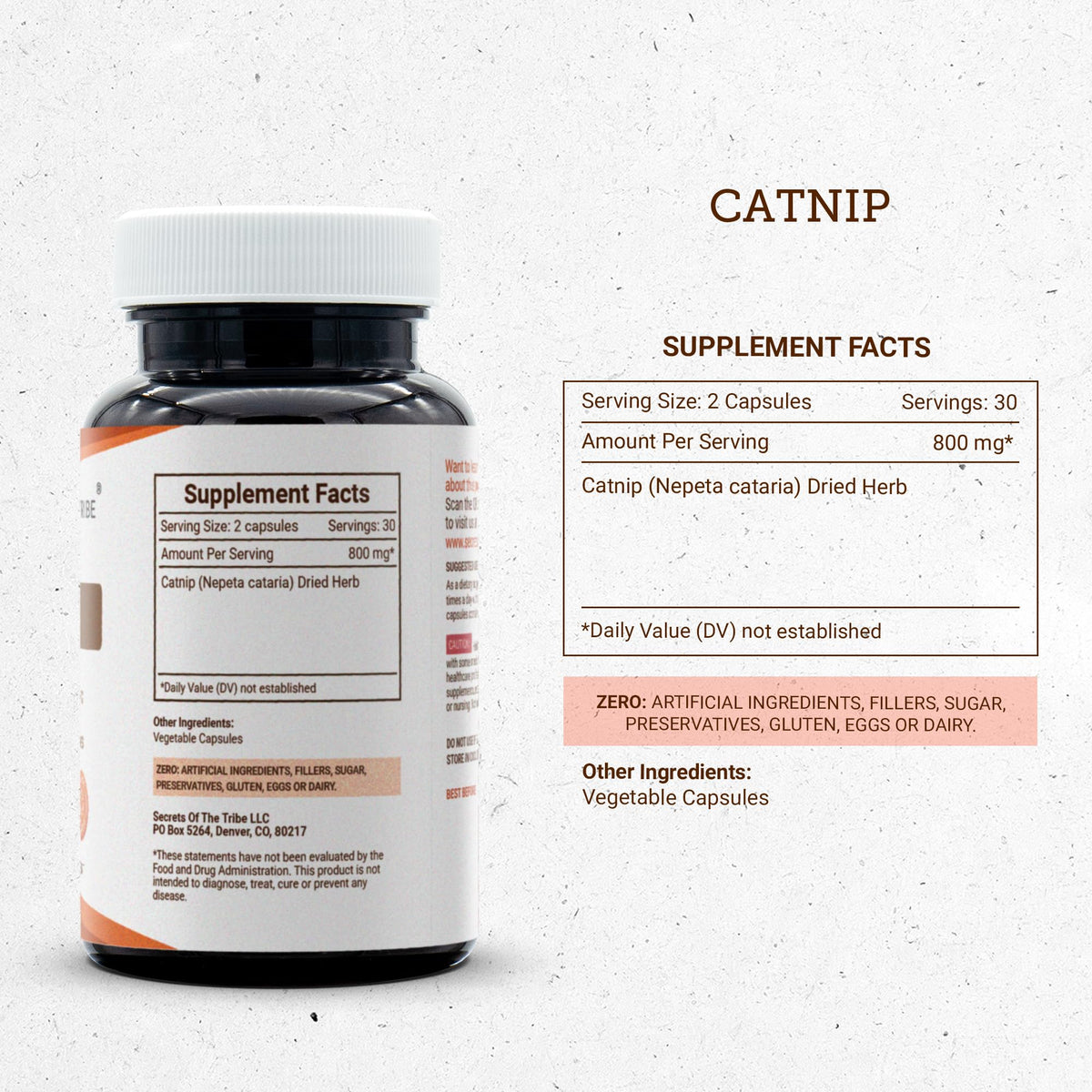 Secrets of the Tribe Catnip 60/120 Capsules