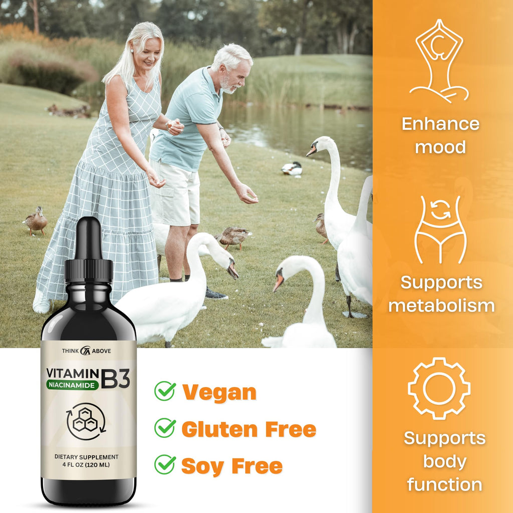 Think Above Liquid Vitamin B3 (as Niacinamide) Supplement - Non Flush