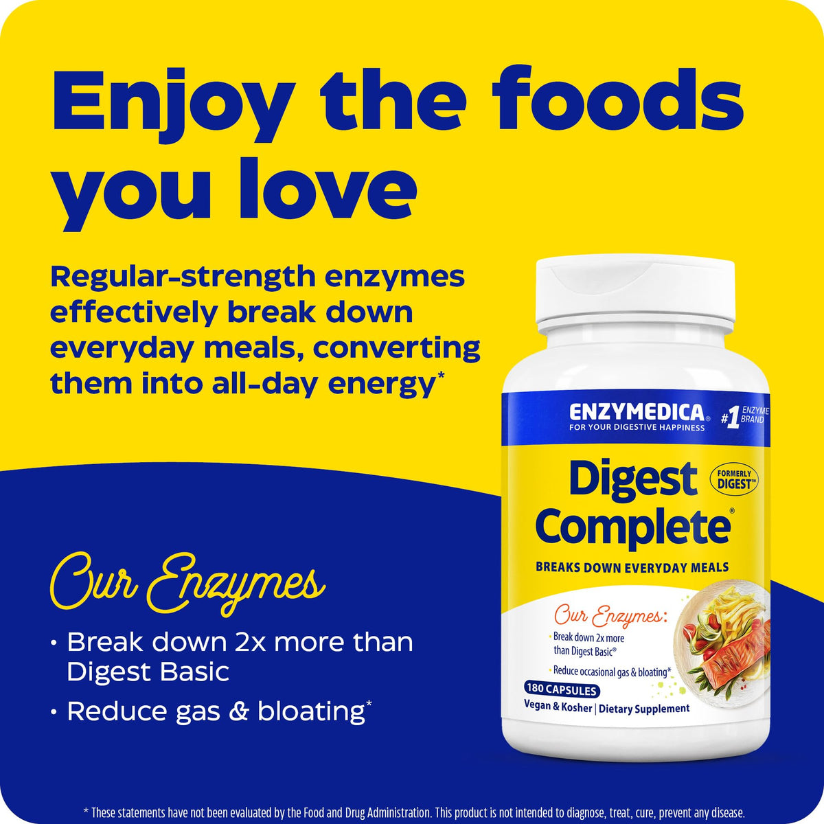 Enzymedica Digest Caps Multi-Enzyme Digestive Support - 180 Capsules - image 4