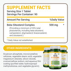 ALPHA RISE Beta Sitosterol 500 mg Prostate Health Support - 90 Tablets - image 8