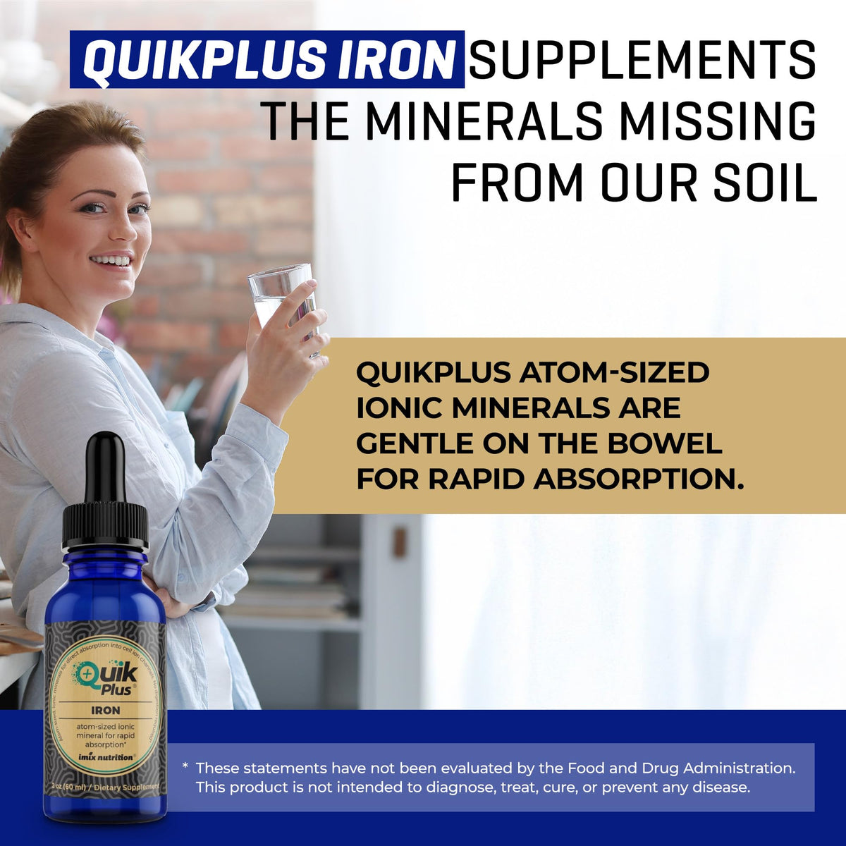 Imix Nutrition QuikPlus Liquid Mineral Supplement for Adults