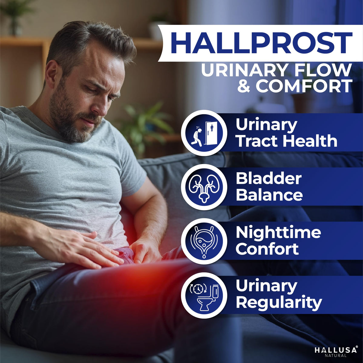 Hallusa Natural Prostate Support - 60 Capsules - image 2