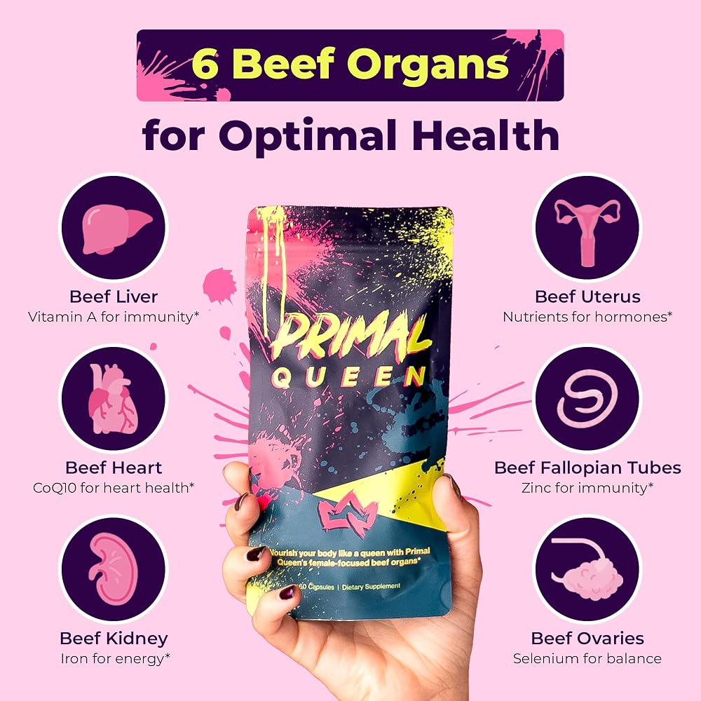Primal Queen Female-Optimized Beef Organ Superfood Supplement (Beef