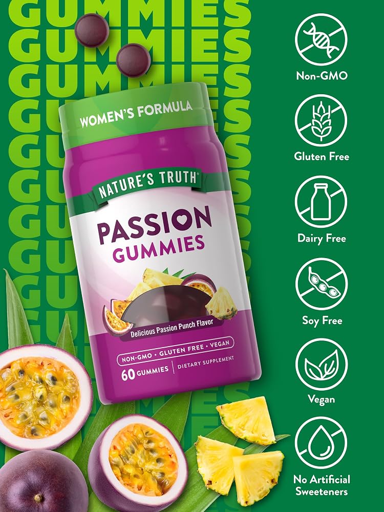 Nature's Truth Passion Gummies with Horny Goat Weed and Maca - 60 Gummies - image 3