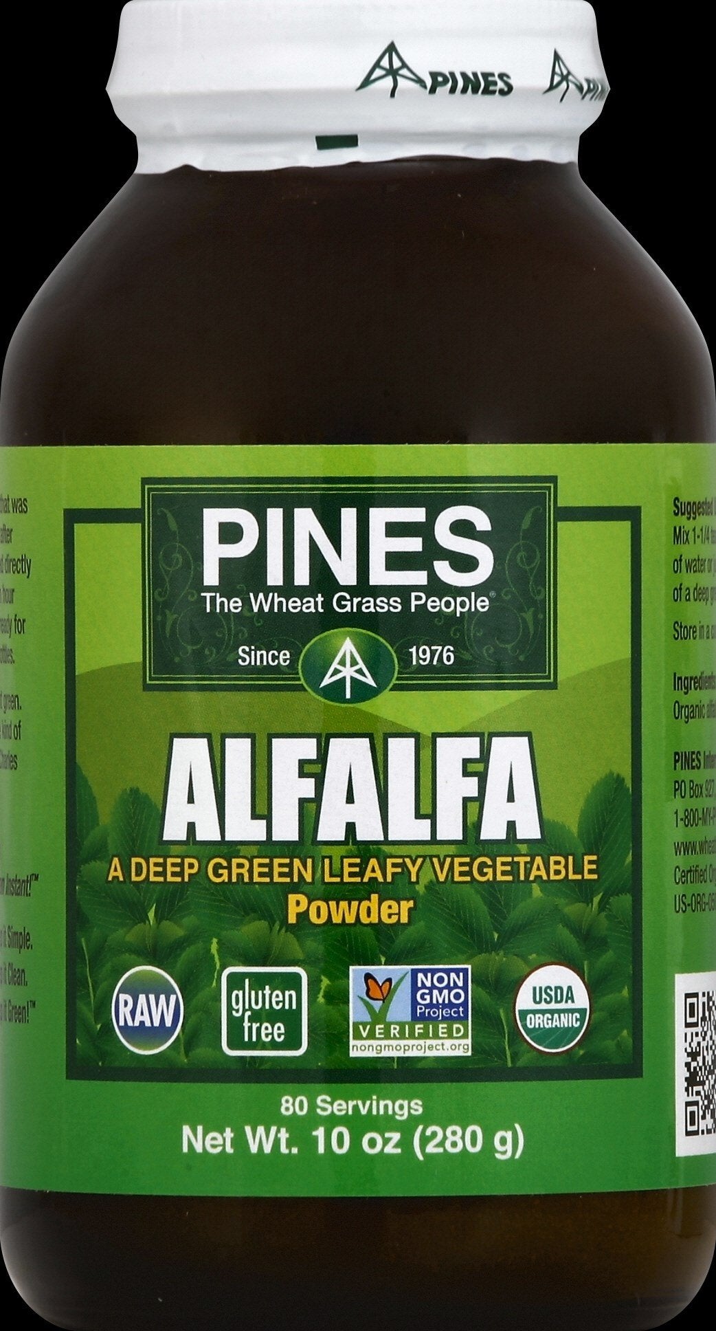 Pines International Organic Alfalfa Powder - Pack of 2