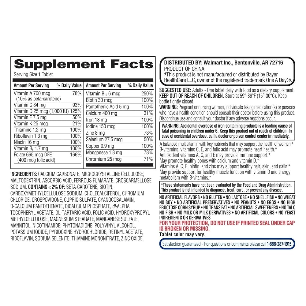 ikj One Daily Women's Multivitamin Tablet - 100 Count - image 4