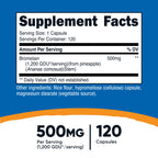 Nutricost Bromelain 500mg - 120 Vegetarian Capsules - image 2