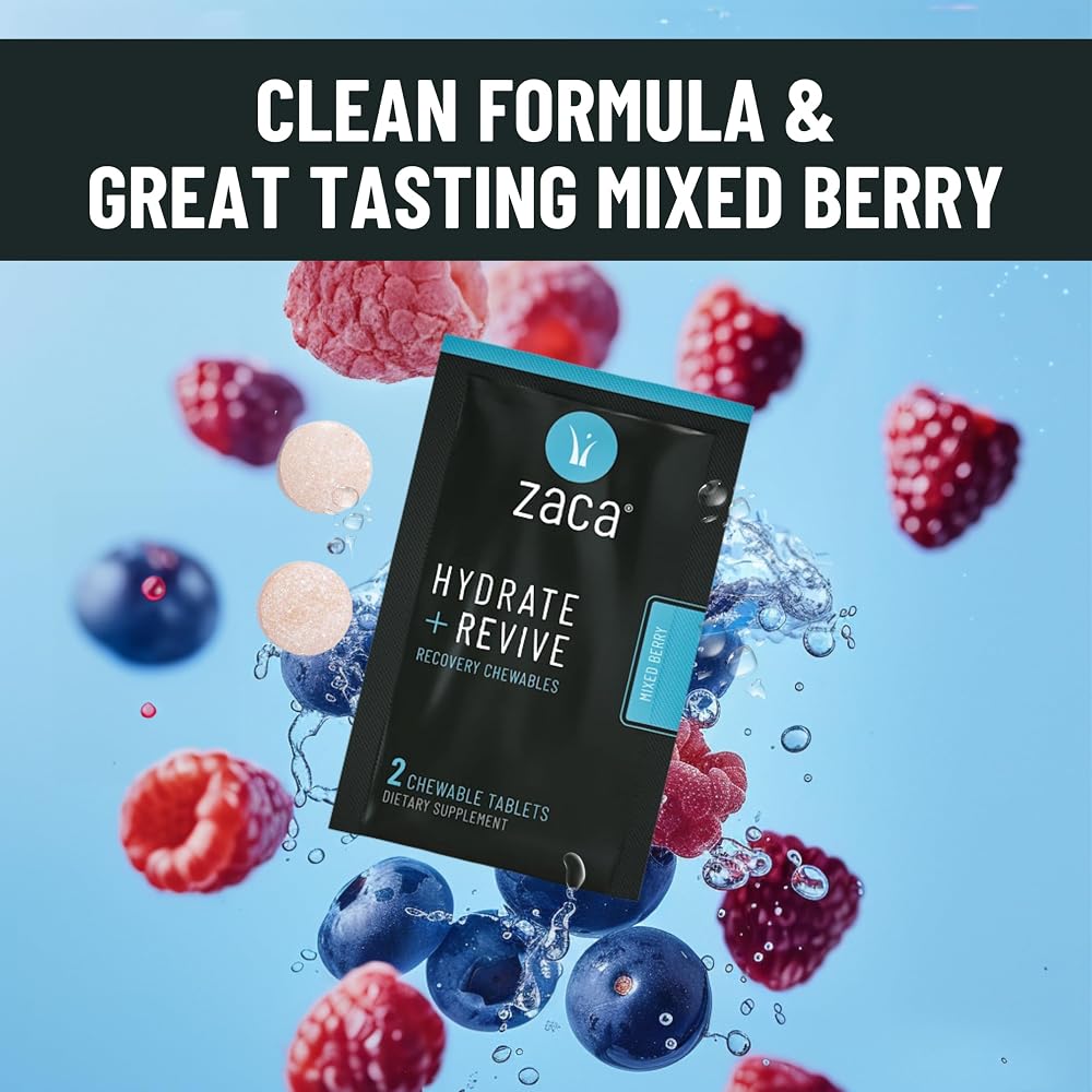 Zaca Recovery Chewable Supplement Hydrate + Revive - 12 Tablets - image 6