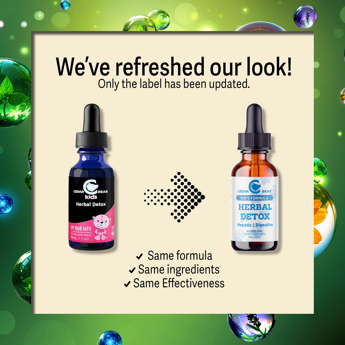 Cedar Bear Herbal Detox for Kids Liquid Herbal Supplement