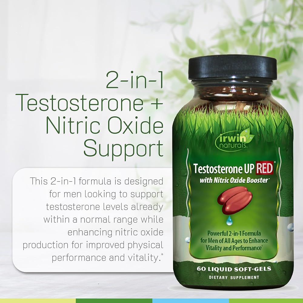 Irwin Naturals Testosterone UP RED with Nitric Oxide Booster - 60 Softgels - image 5