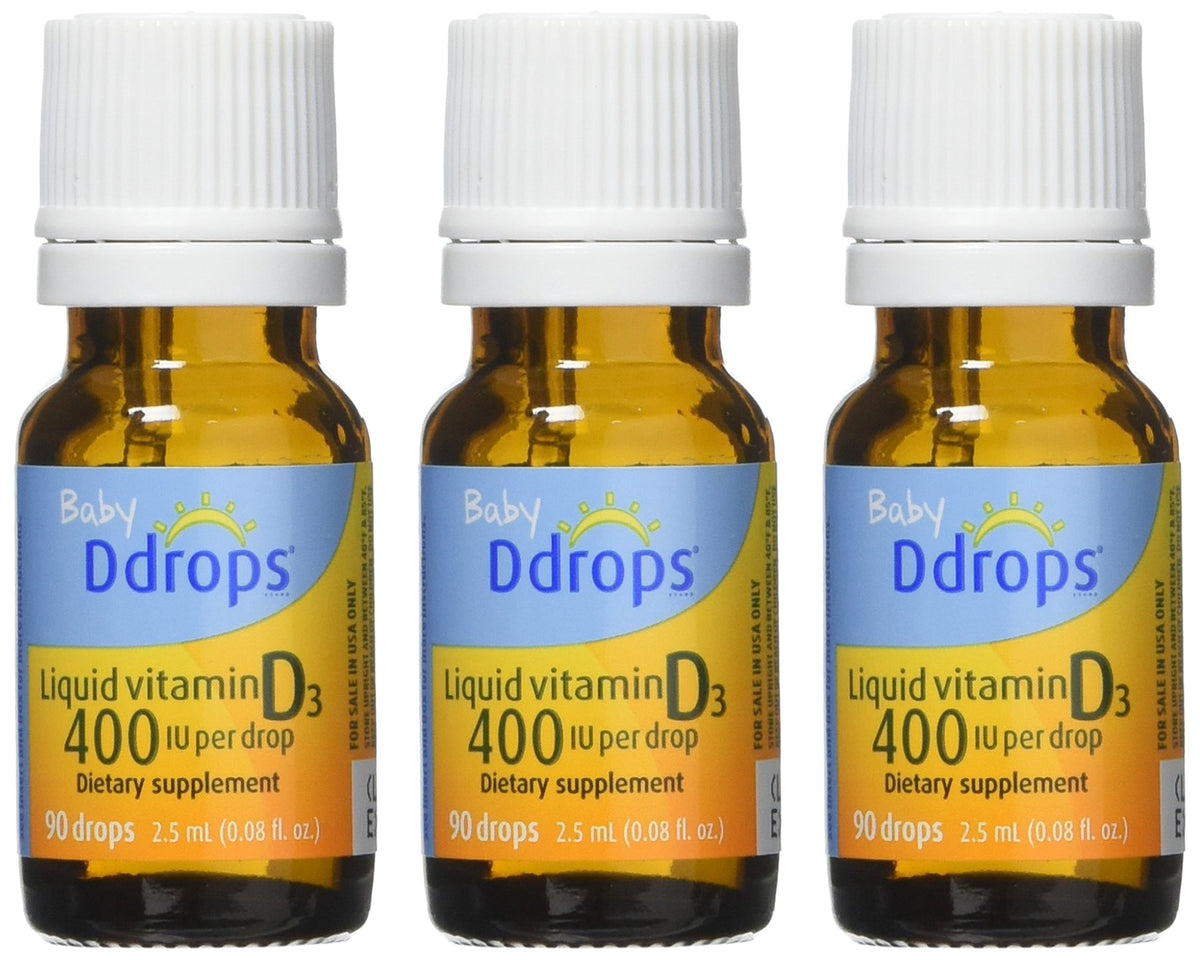Ddrops Baby Vitamin D3 400 IU Drops - 0.24 Fl Oz (Pack of 3) - image 4