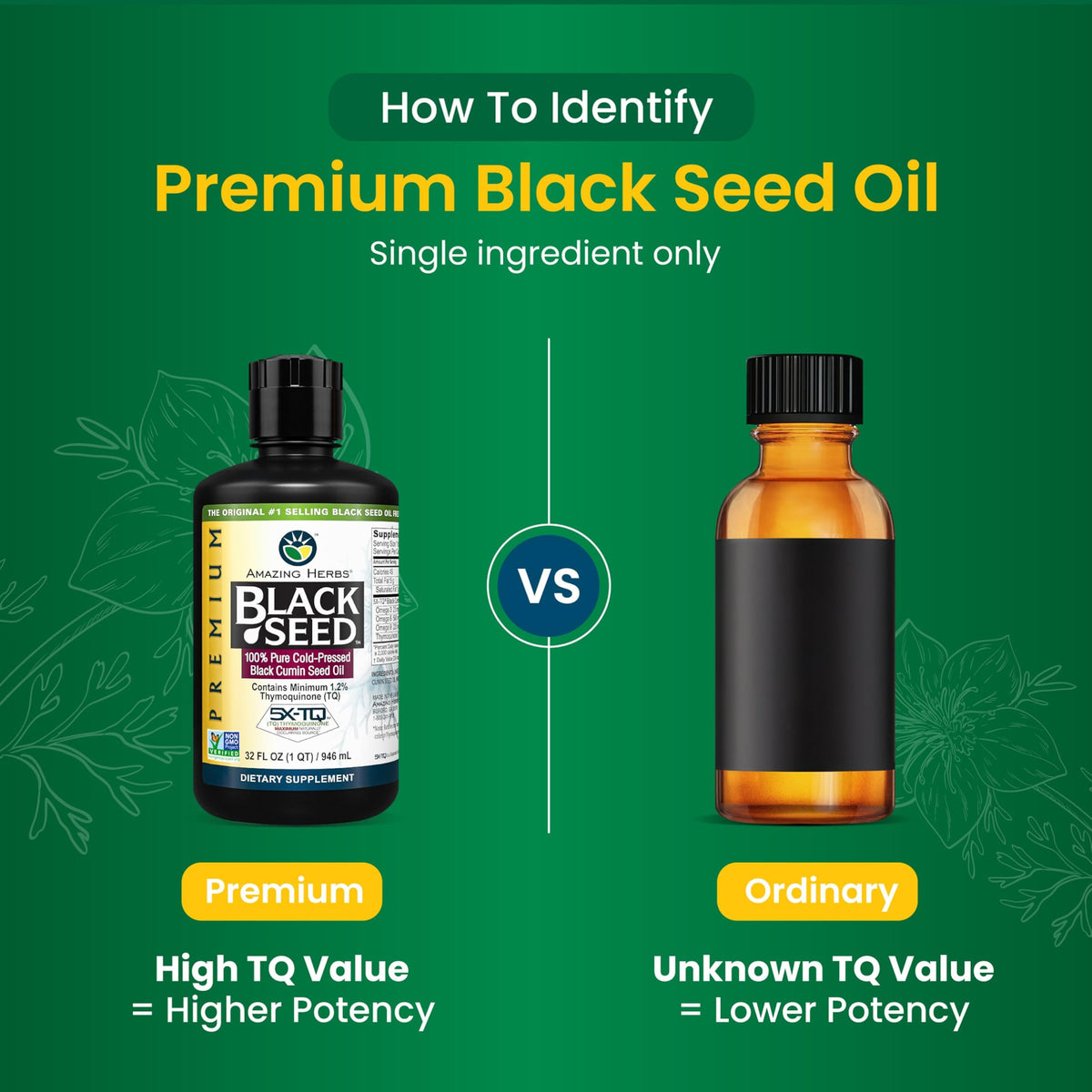 Amazing Herbs Premium Black Cumin Seed Oil