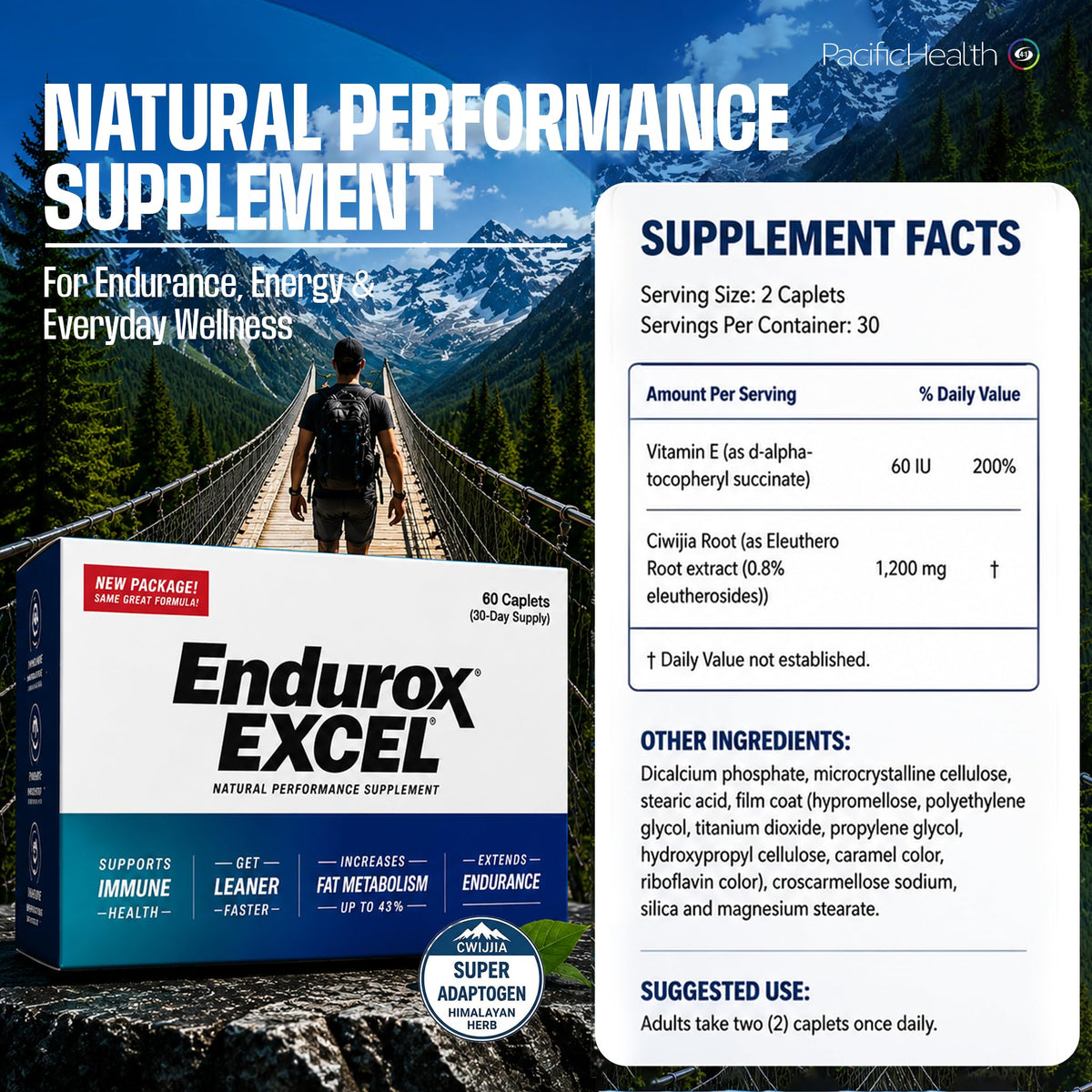Pacific Health Endurox Excel Performance Supplement - 60 Tablets - image 9