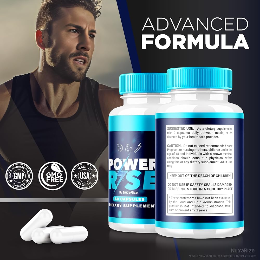 NutraRize Power Rise for Men All Natural Support - 60 Capsules - image 7