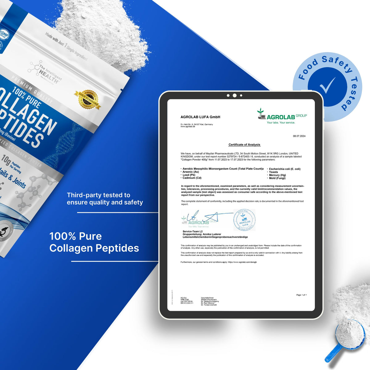 The Intelligent Health Collagen Peptides Powder Type I & III - 45 Servings - image 9