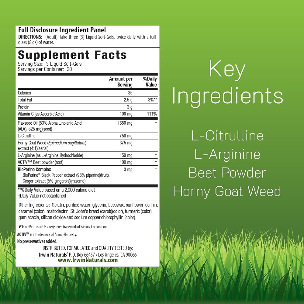 Irwin Naturals L-Citrulline + L-Arginine