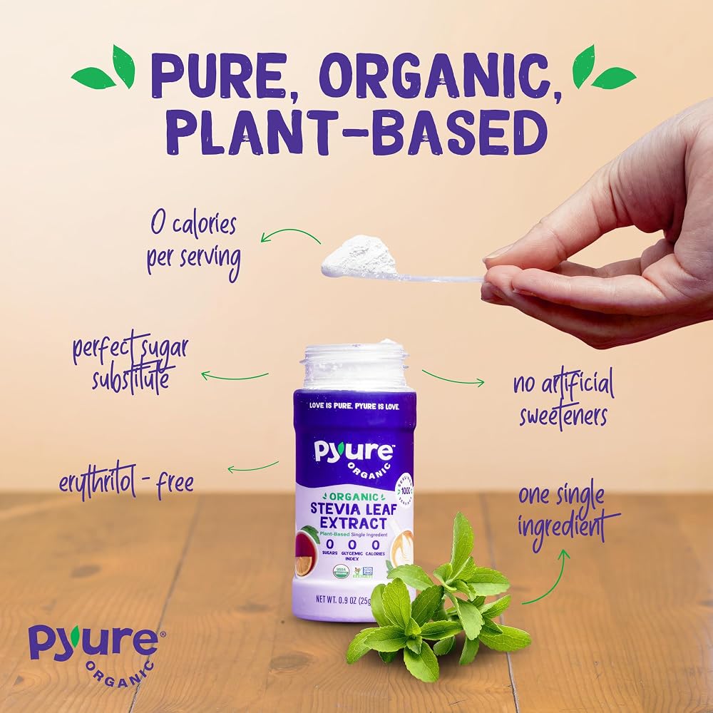 Pyure Organic Stevia Extract Powder Zero Calorie Sweetener - 1000 Servings - image 4