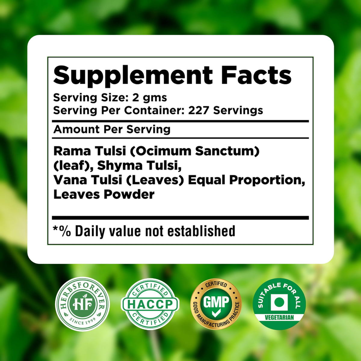 Herbsforever Tulsi Powder Holy Basil for Immune Support - 454g - image 4