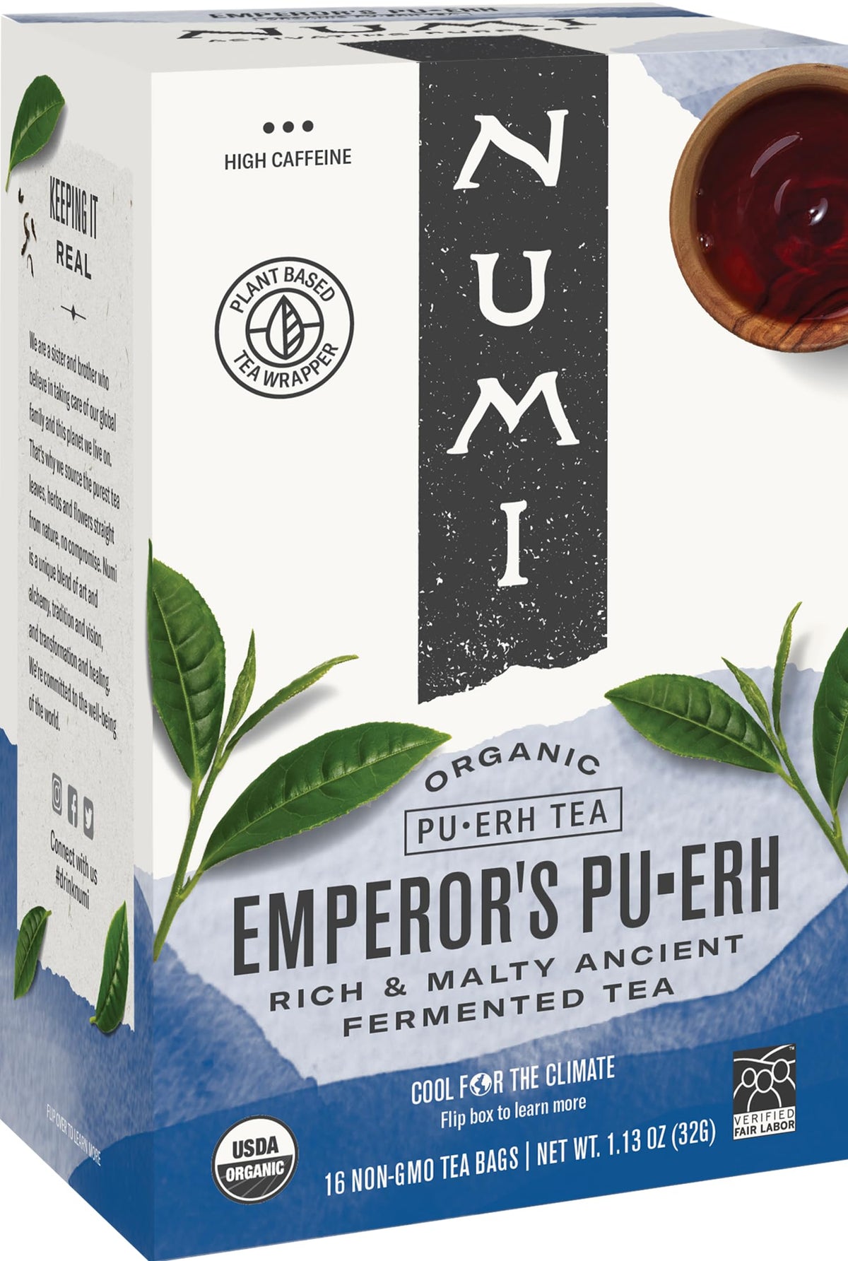 Numi Organic Emperor's Puerh Tea - 16 Teabags
