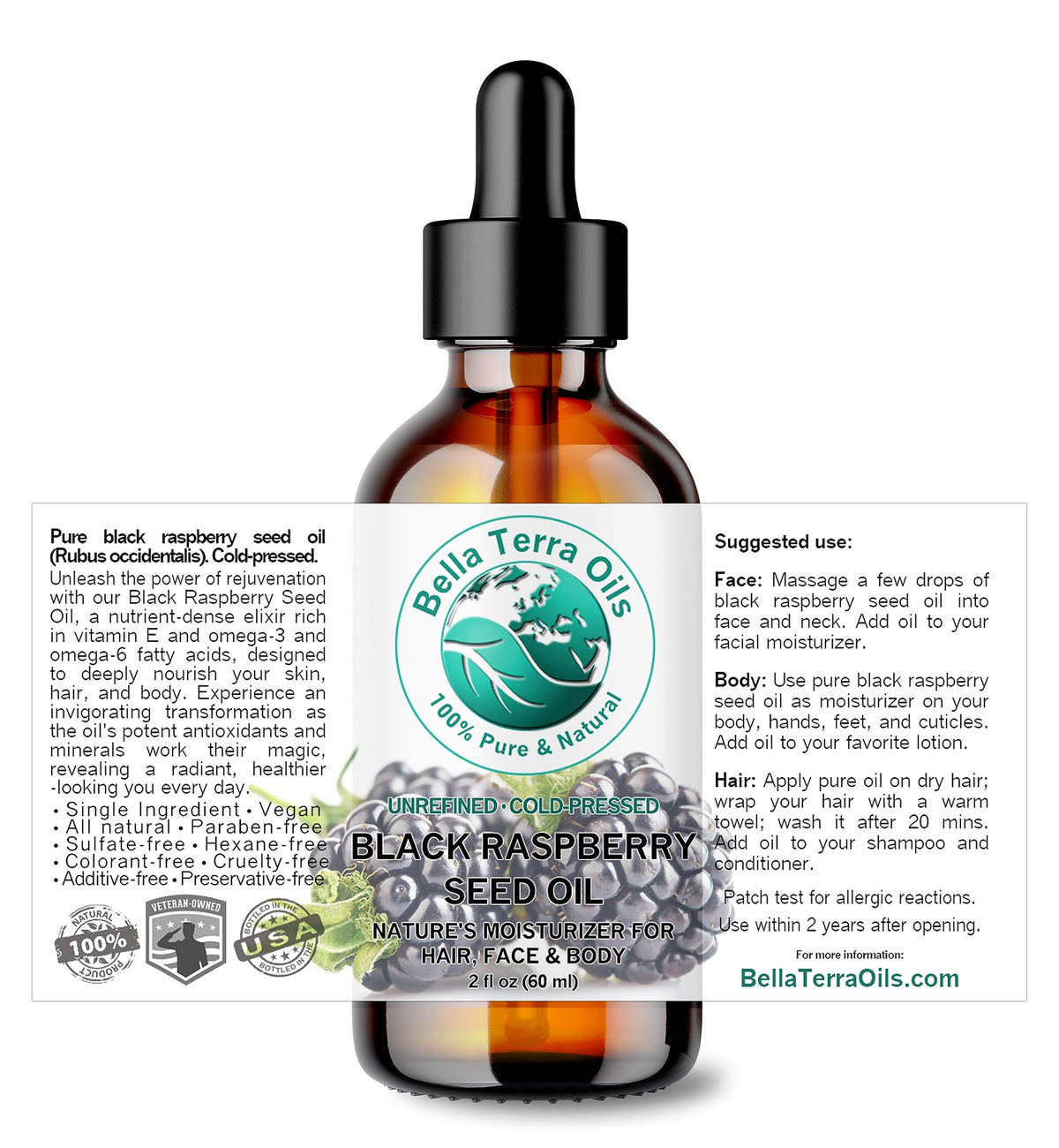 Bella Terra Oils Black Raspberry Seed Oil - 2 oz - image 2