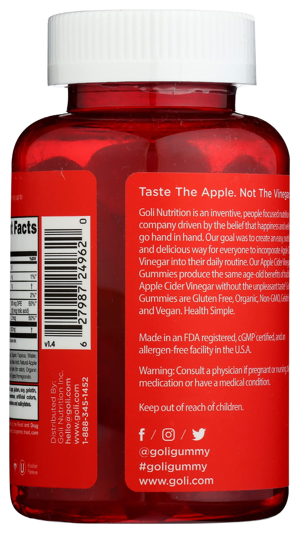 Goli Nutrition Apple Cider Vinegar Gummies - 60 Count - image 3