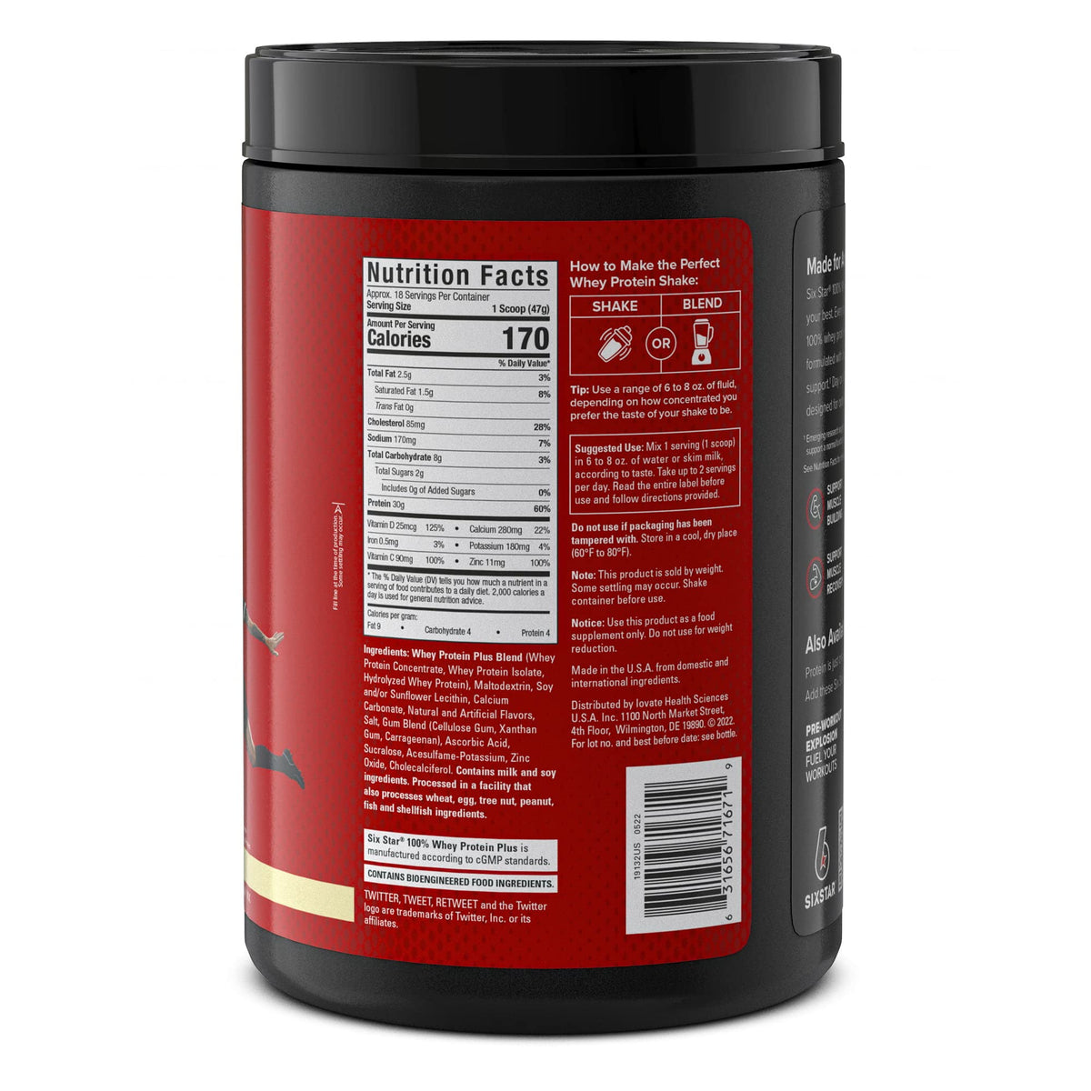 Six Star Whey Protein Powder Plus