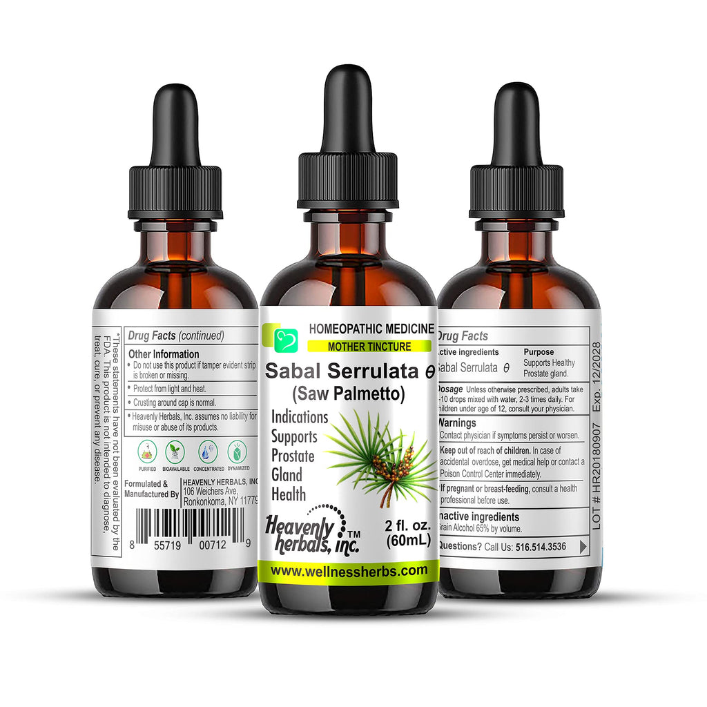 Heavenly Herbals Sabal Serrulata Q Mother Tincture - 2 fl. Oz - image 2