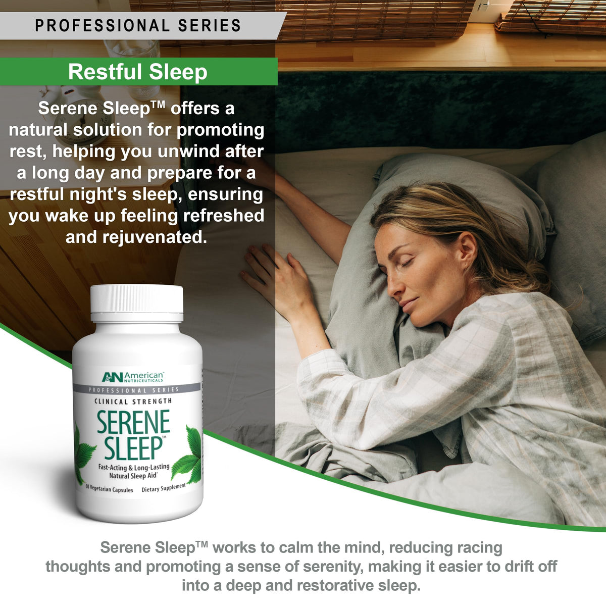 American Nutriceuticals Serene Sleep Aid with Melatonin & Magnesium - image 5