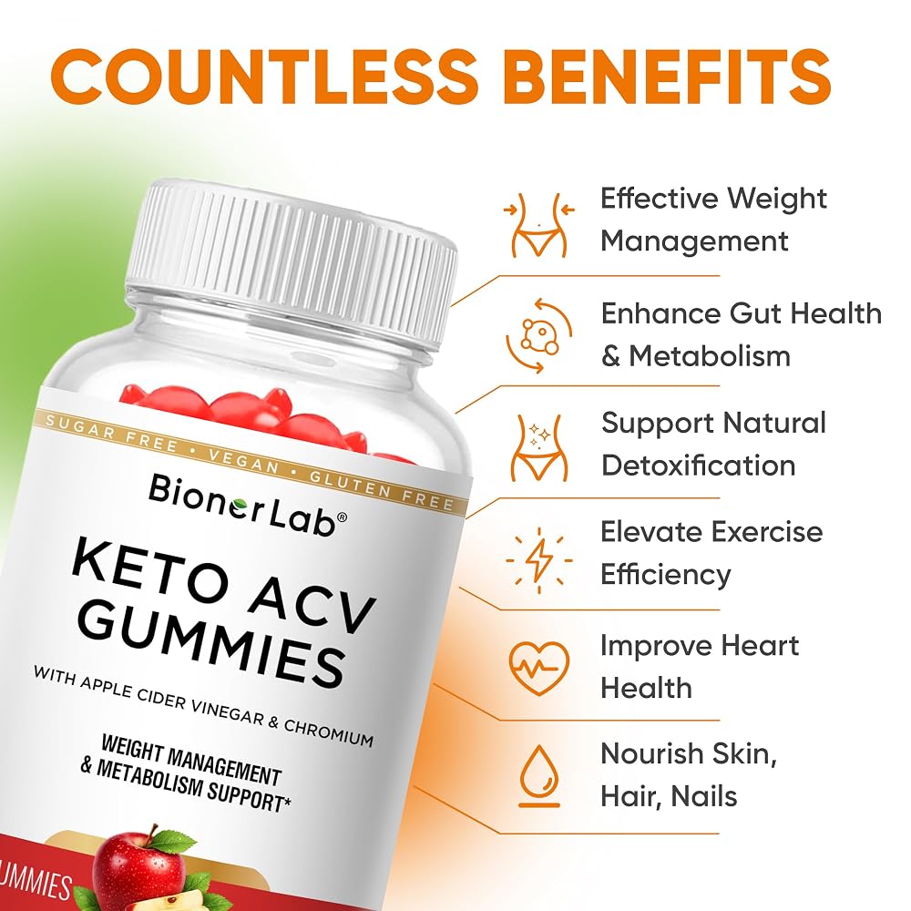 BionerLab Keto ACV Gummies for Weight Loss - 60 Count - image 4