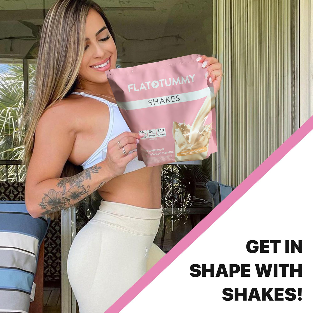Flat Tummy Vanilla Meal Replacement Shake - 20 Servings - image 6