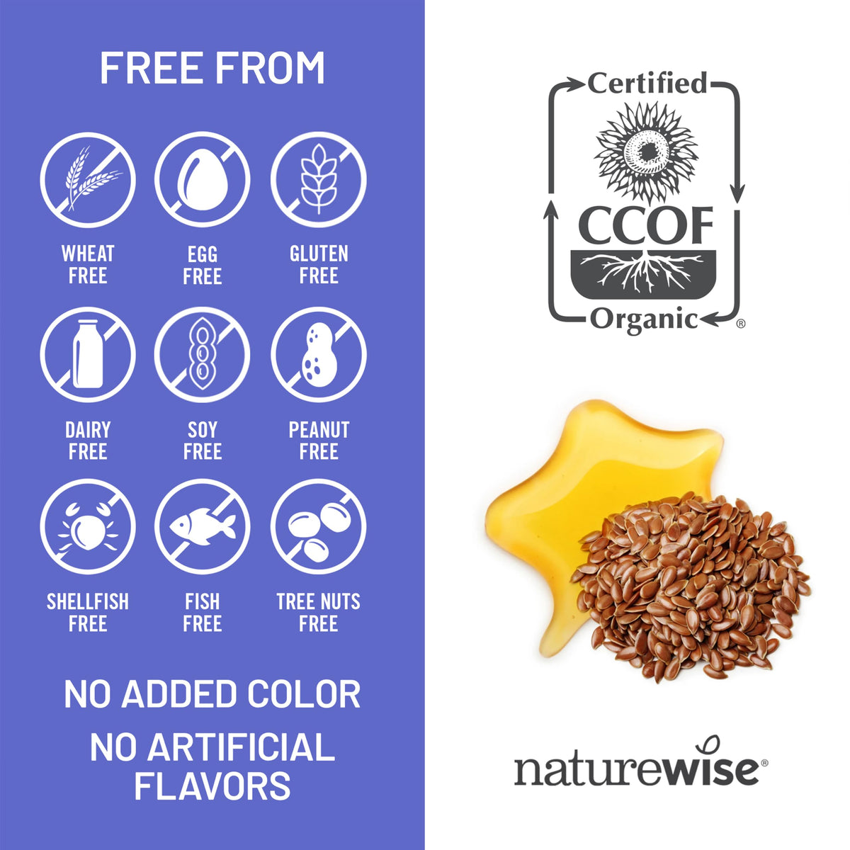 NatureWise Flaxseed Oil 1200 mg Omega 3 6 9 - 240 Softgels - image 5