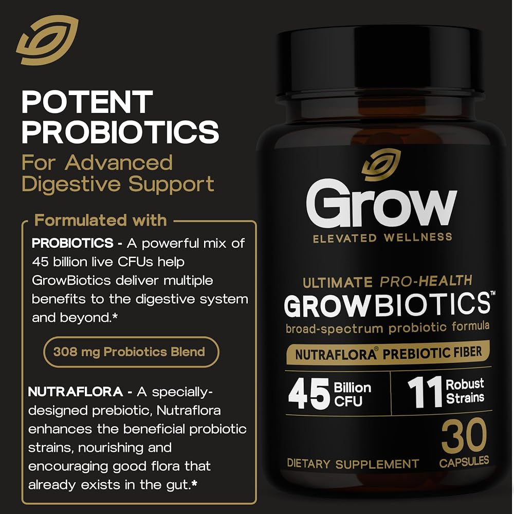 LIJA GrowBiotics Probiotic with Prebiotic Fiber - 30 Capsules - image 2