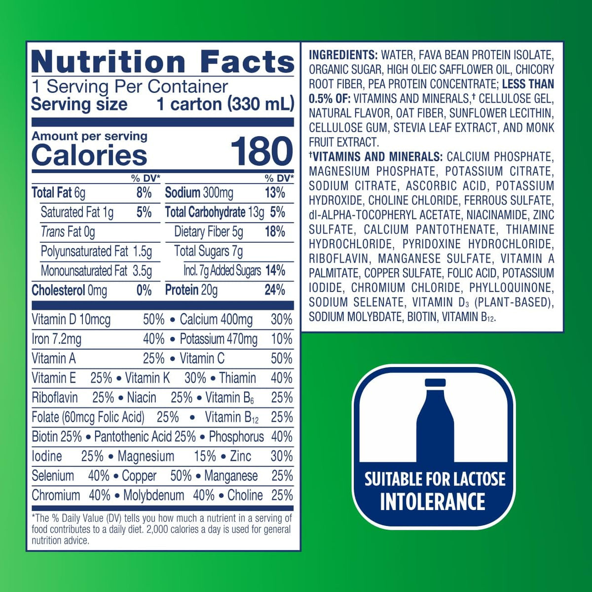 Ensure 100% Plant-Based Vegan Protein Nutrition Shakes with 20g Fava