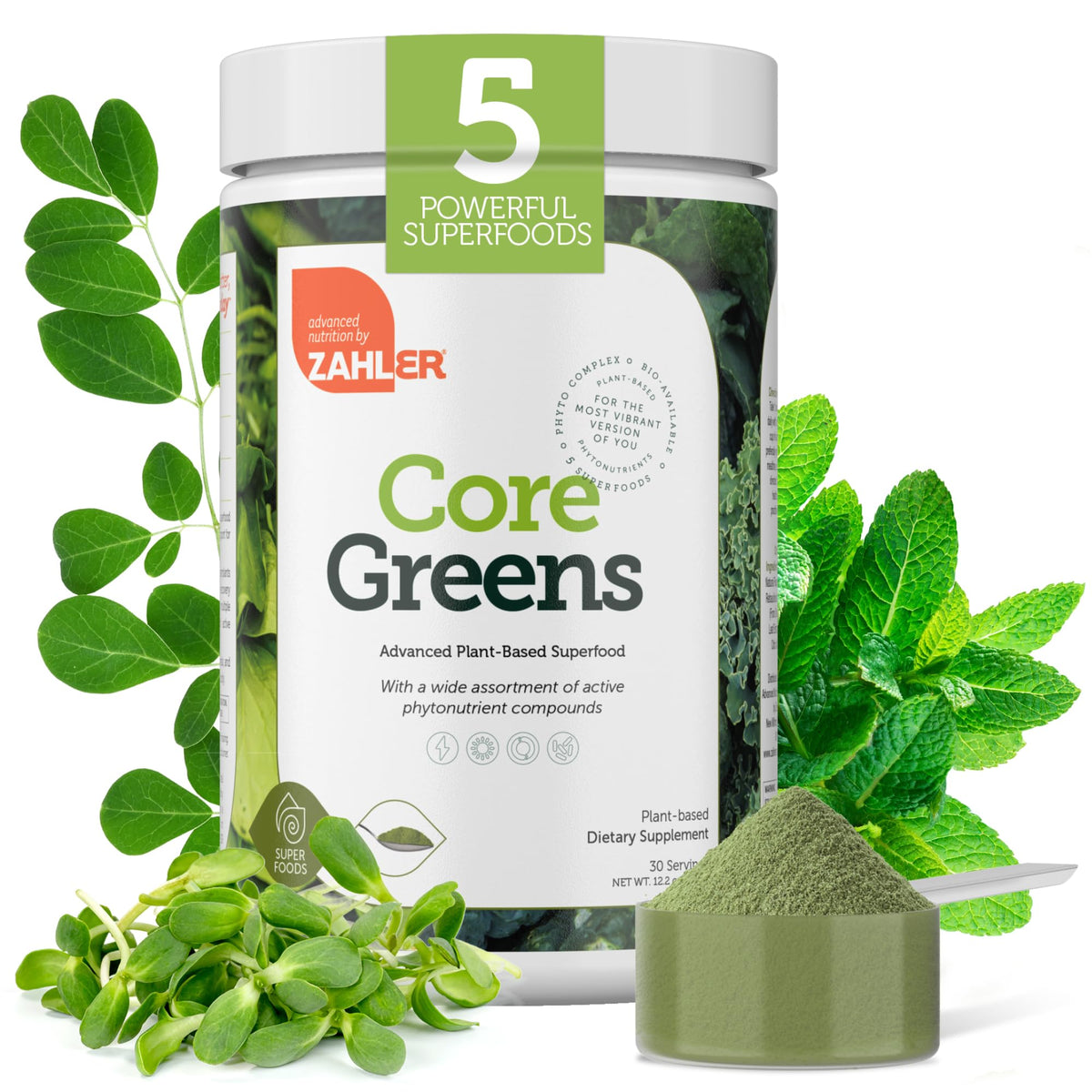 Zahler Core Greens Powder Superfood Mix - 12.2 oz