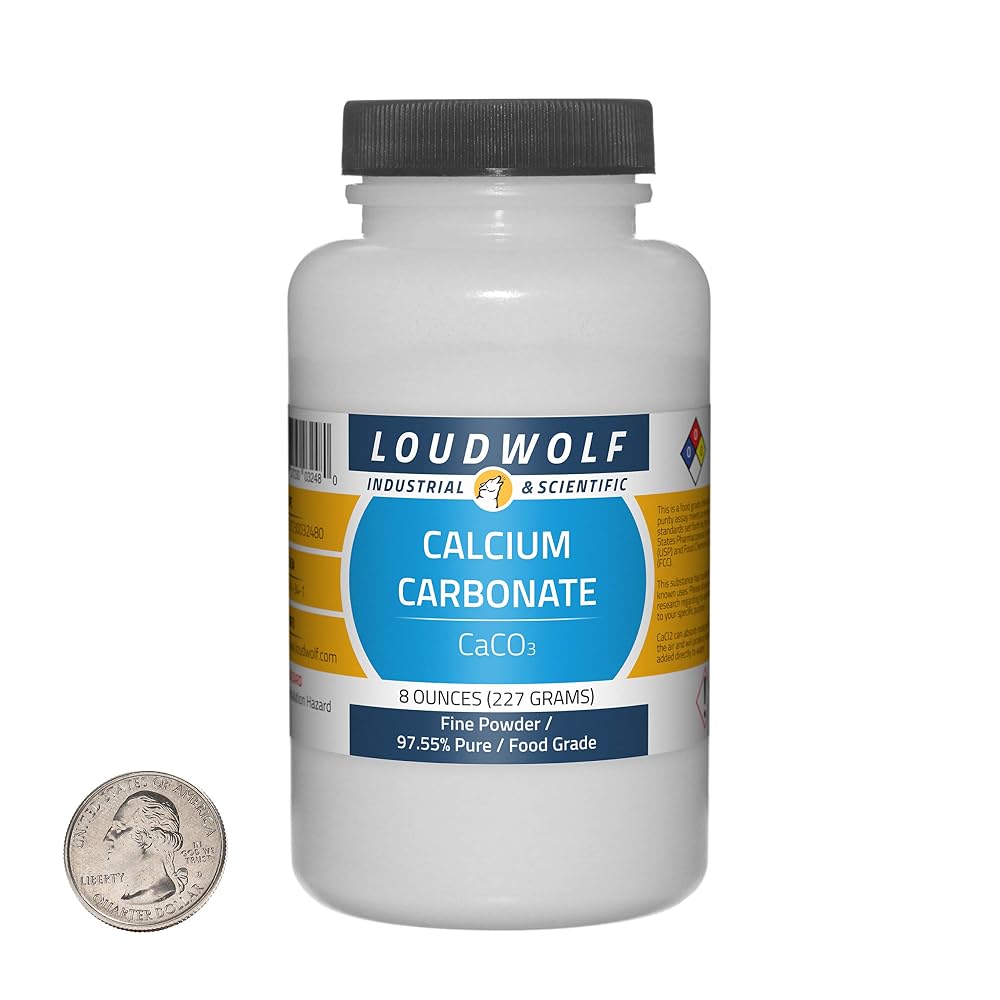 Loudwolf Calcium Carbonate / 97+% Pure Food Grade/Fine Powder/USA