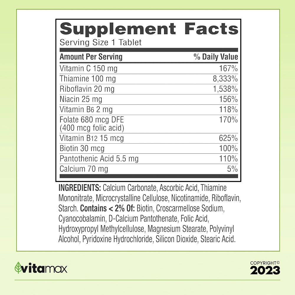 Generic Sprin Val-Ley Super Vitamin B-Complex Tablets - 250 Count - image 2