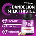 CIVIMUNA Dandelion Root Capsules with Milk Thistle - 90 Capsules - image 2