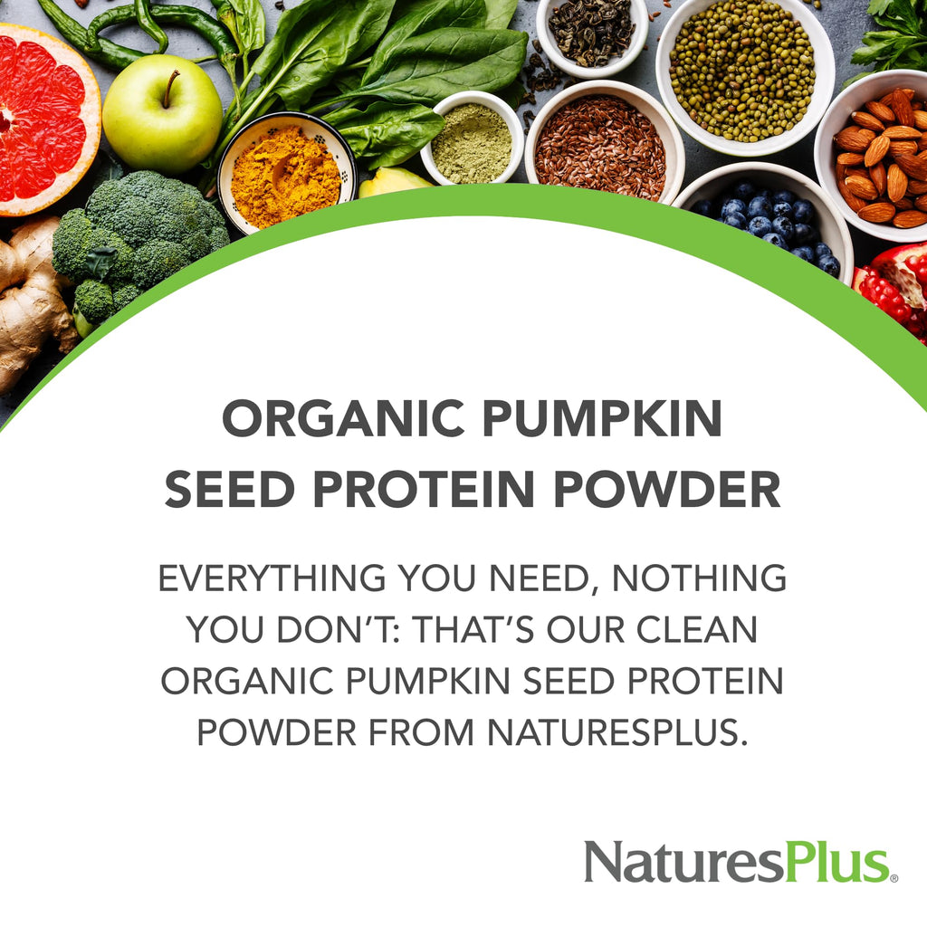 NaturesPlus Organic Pumpkin Seed Protein Powder - 15 Servings - image 3