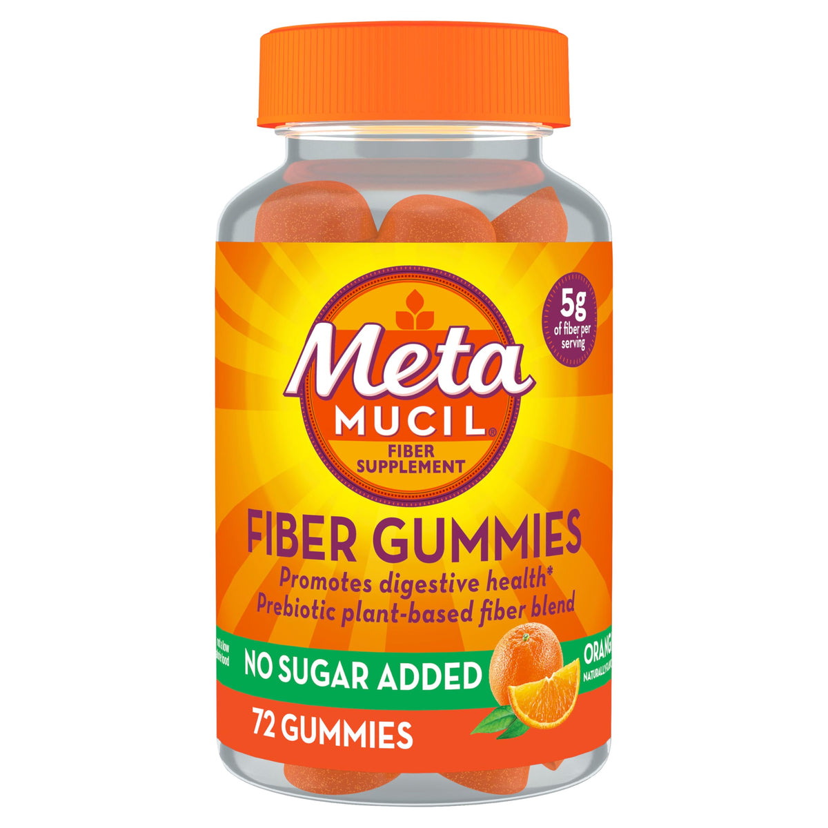 Metamucil Fiber Supplement Gummies Plus Vitamins Orange Flavored